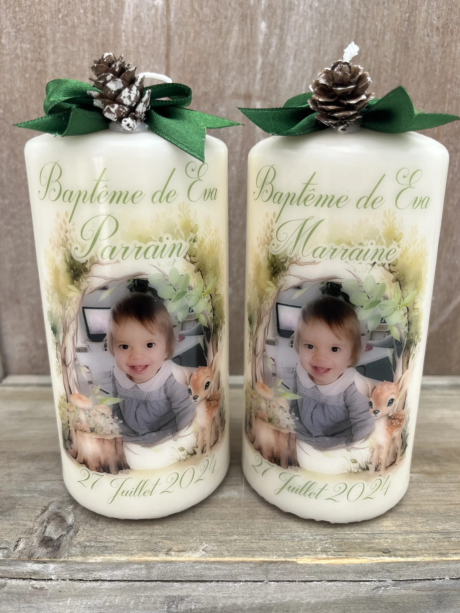 Bougies pilier Animaux de la forêt