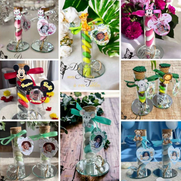 Tubes en verre tétine