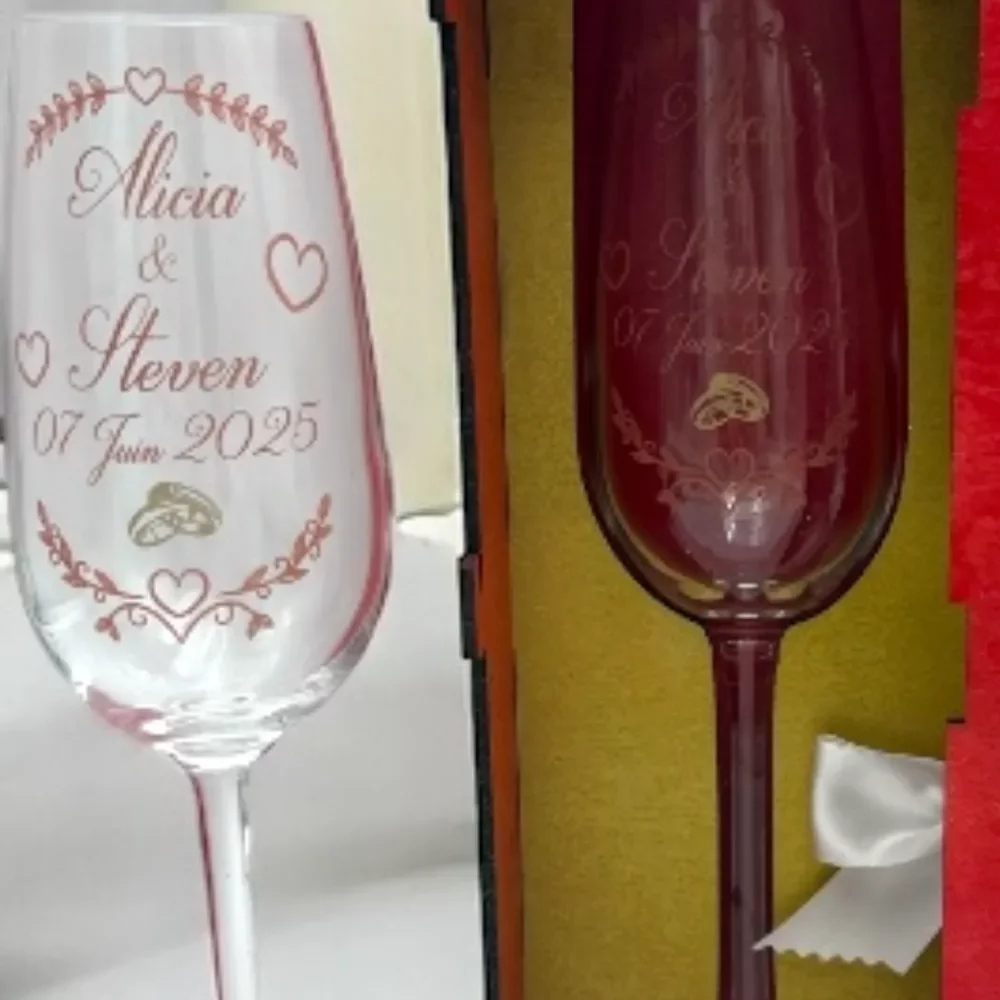 Coffret flûtes Mariage