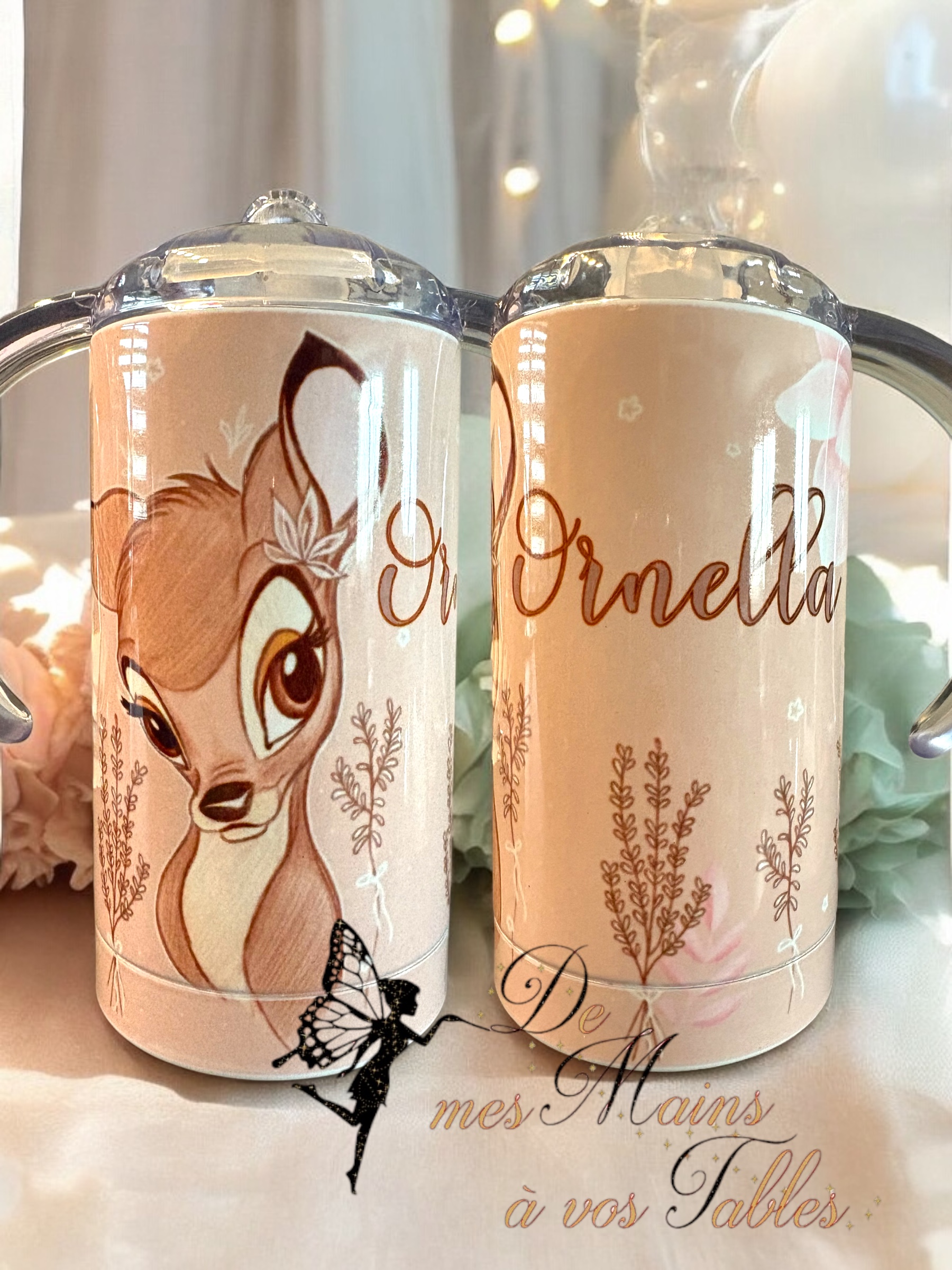 Gobelet apprentissage Bambi marron