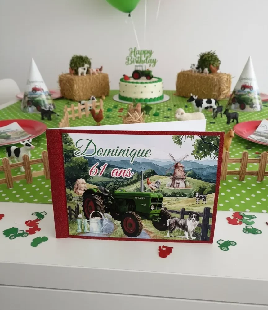 Livre d’or bois tracteur