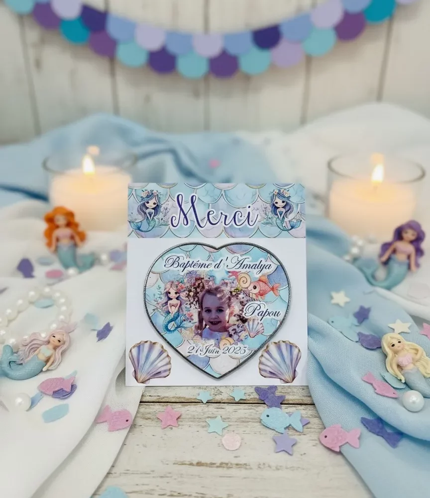 Magnet cœur Sirène