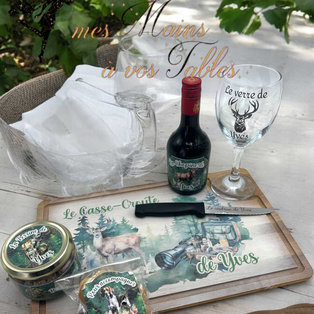 Plateau repas personnalisé chasseur