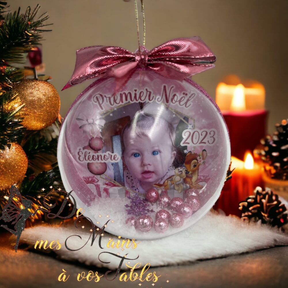 Boule de Noël en plexi personnalisée Bambi