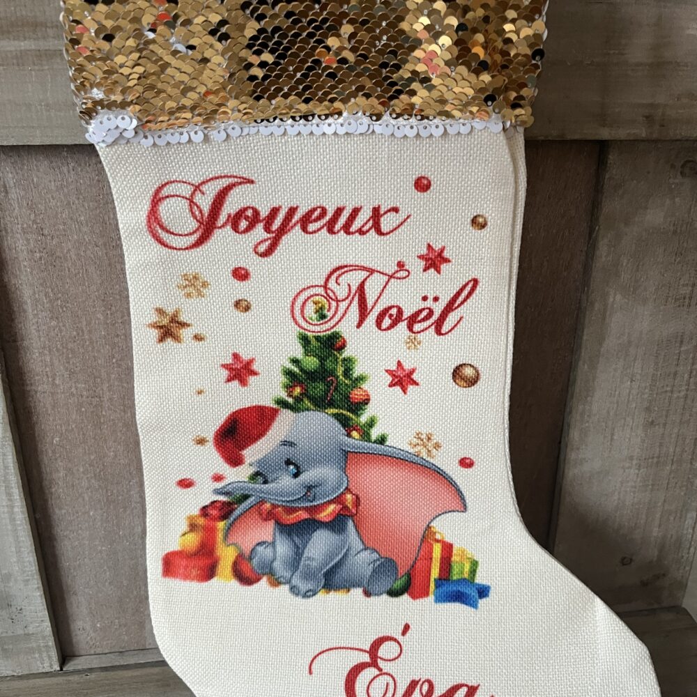 Chaussette de Noël personnalisée Dumbo