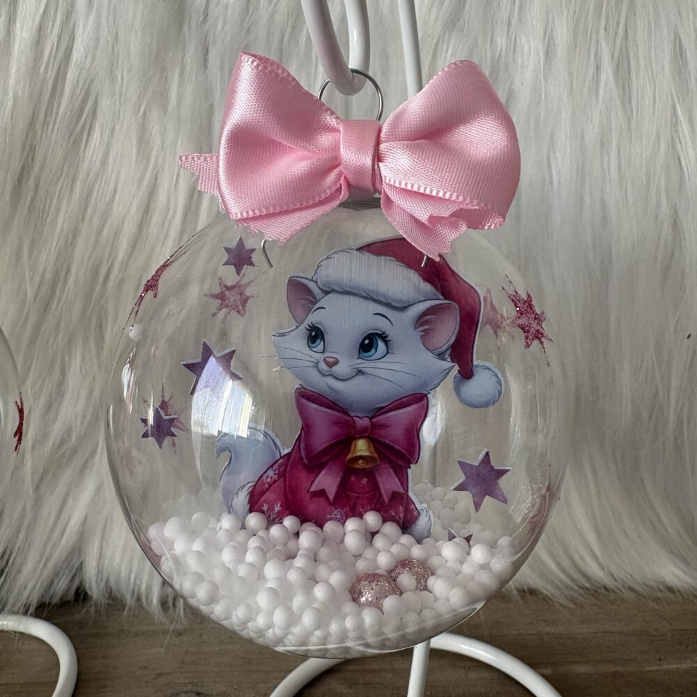 Boule de noël en verre personnage Marie Aristochat