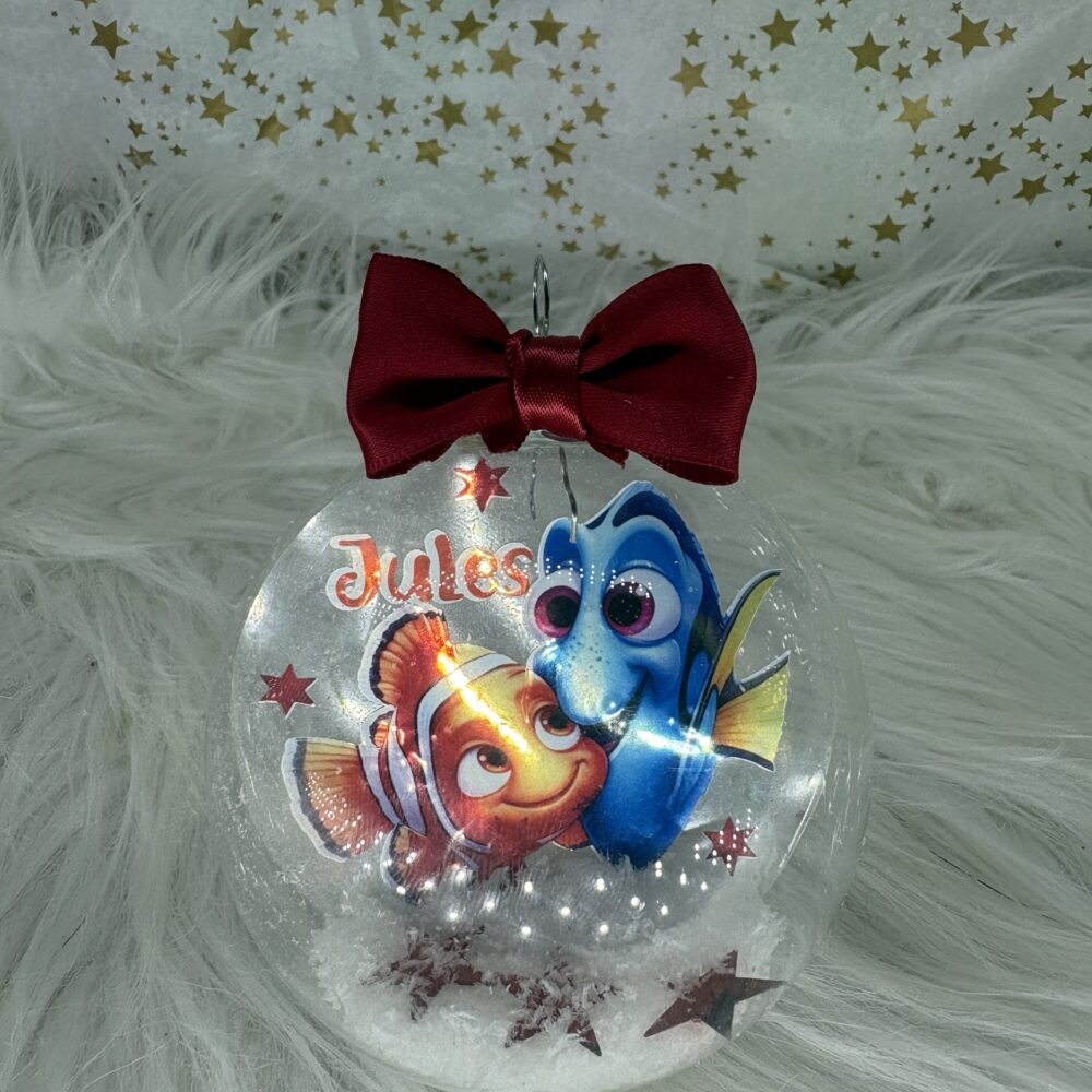 Boule de noël en verre personnage Nemo