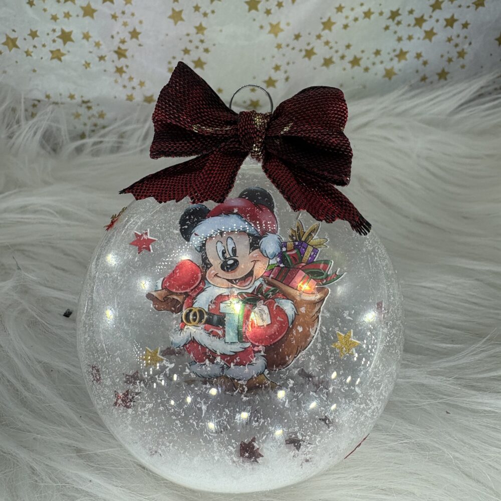 Boule de noël en verre personnage Mickey