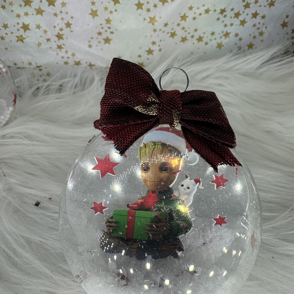 Boule de noël en verre personnage groot