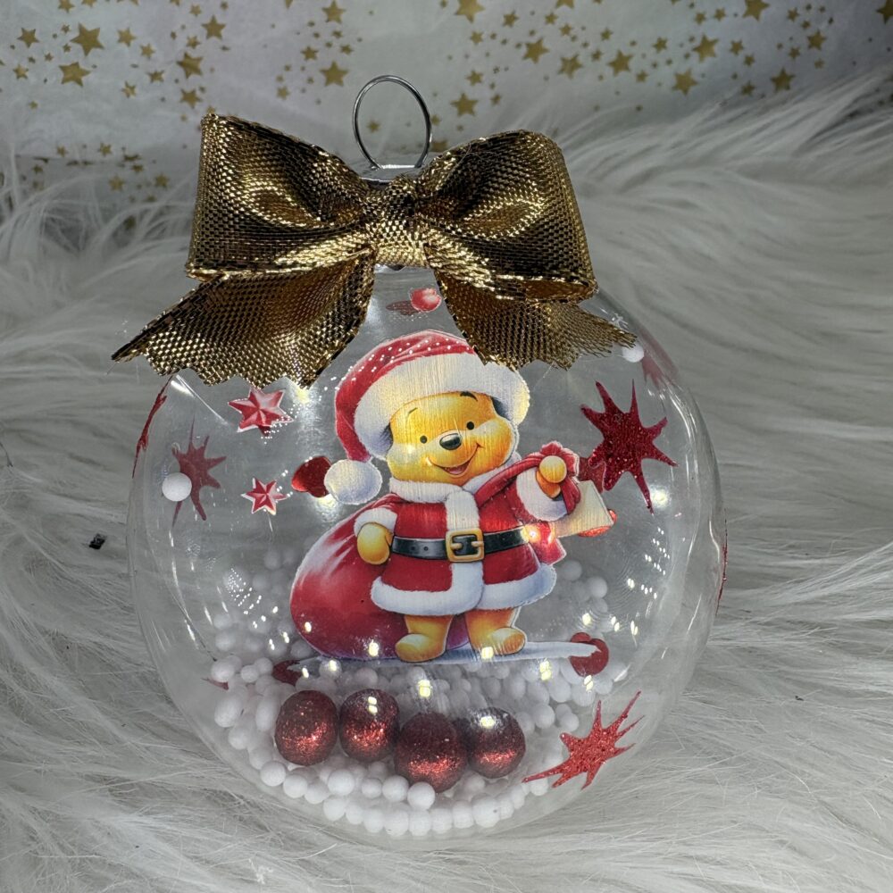 Boule de noël en verre personnage Winnie l’ourson