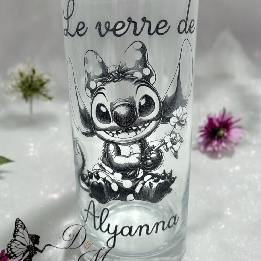 Verre gravé personnalisé Stitch