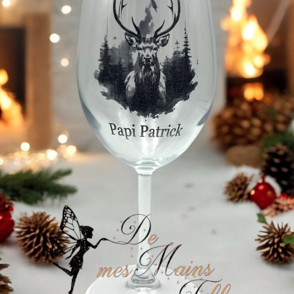 Verre gravé personnalisé chasse