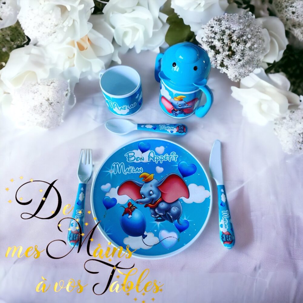 Kit repas incassable personnalisé Dumbo