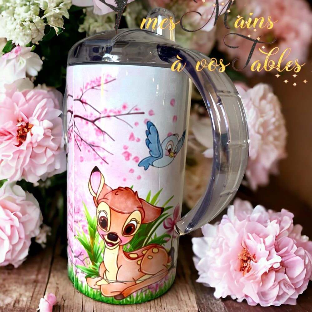 Gobelet d'apprentissage isotherme personnalisé Bambi