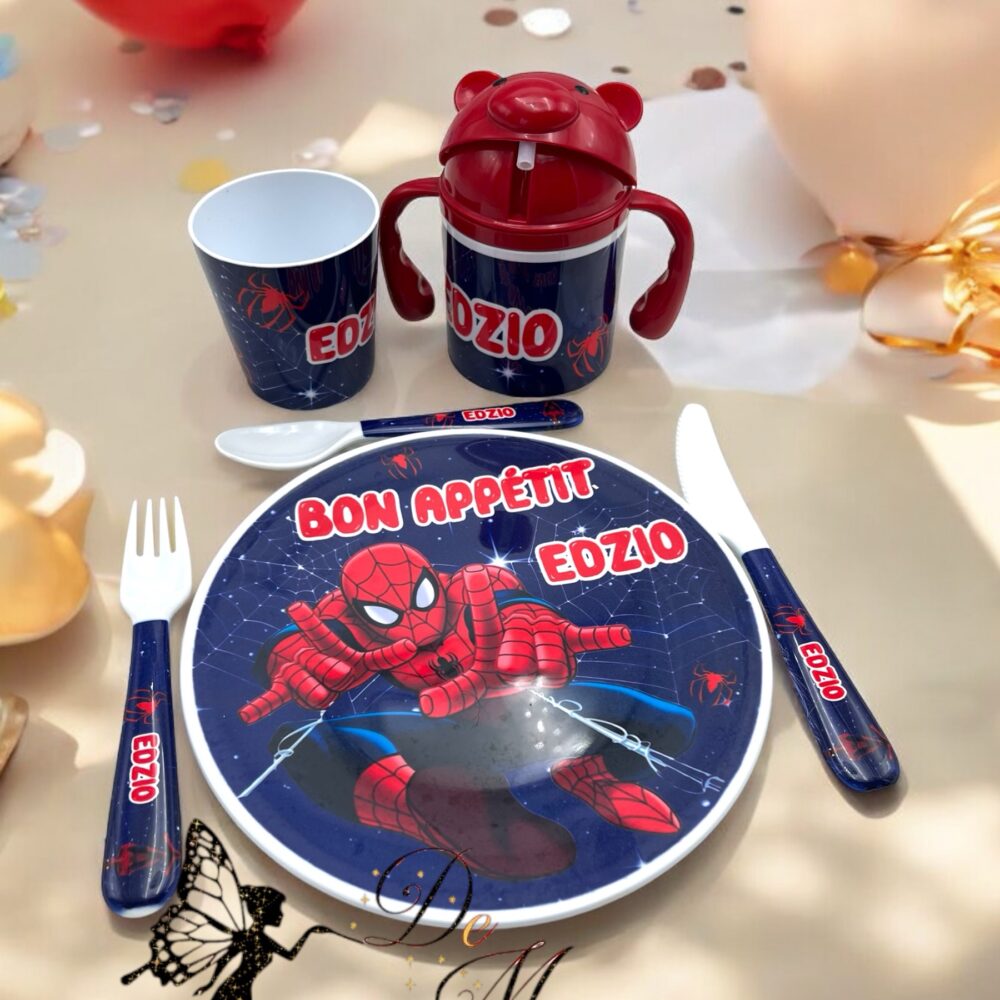 Kit repas incassable personnalisé spider man
