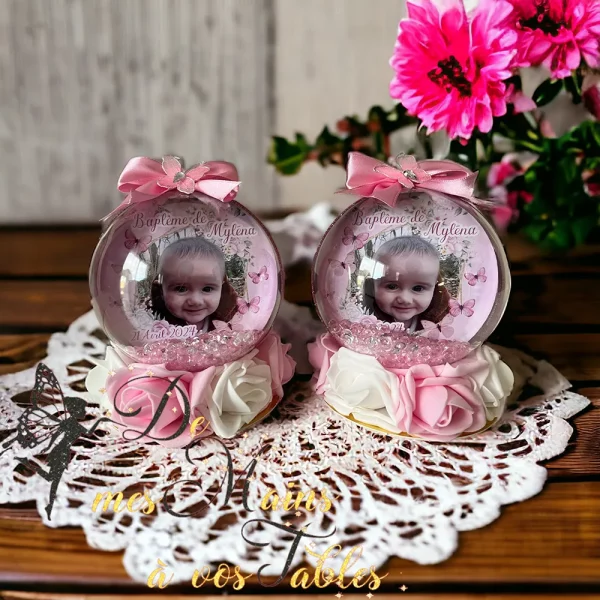 Boule centre de table papillon