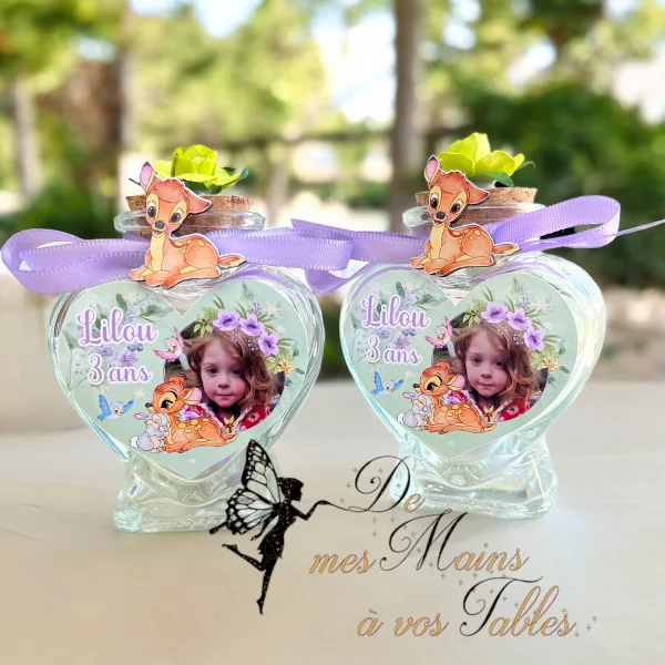 Contenant cœur en verre dragées