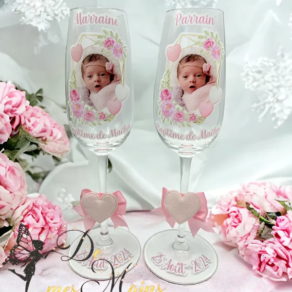 Flûte déco rose