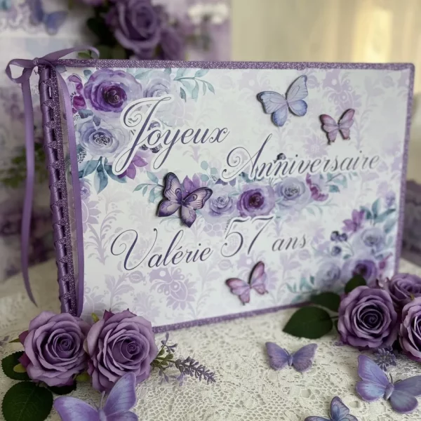 Livre d’or bois papillon