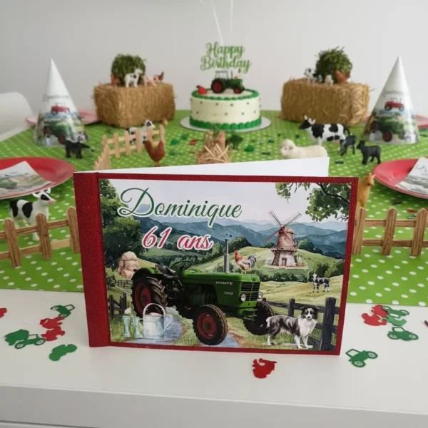 Livre d’or bois tracteur