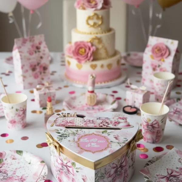 Urne cœur rose